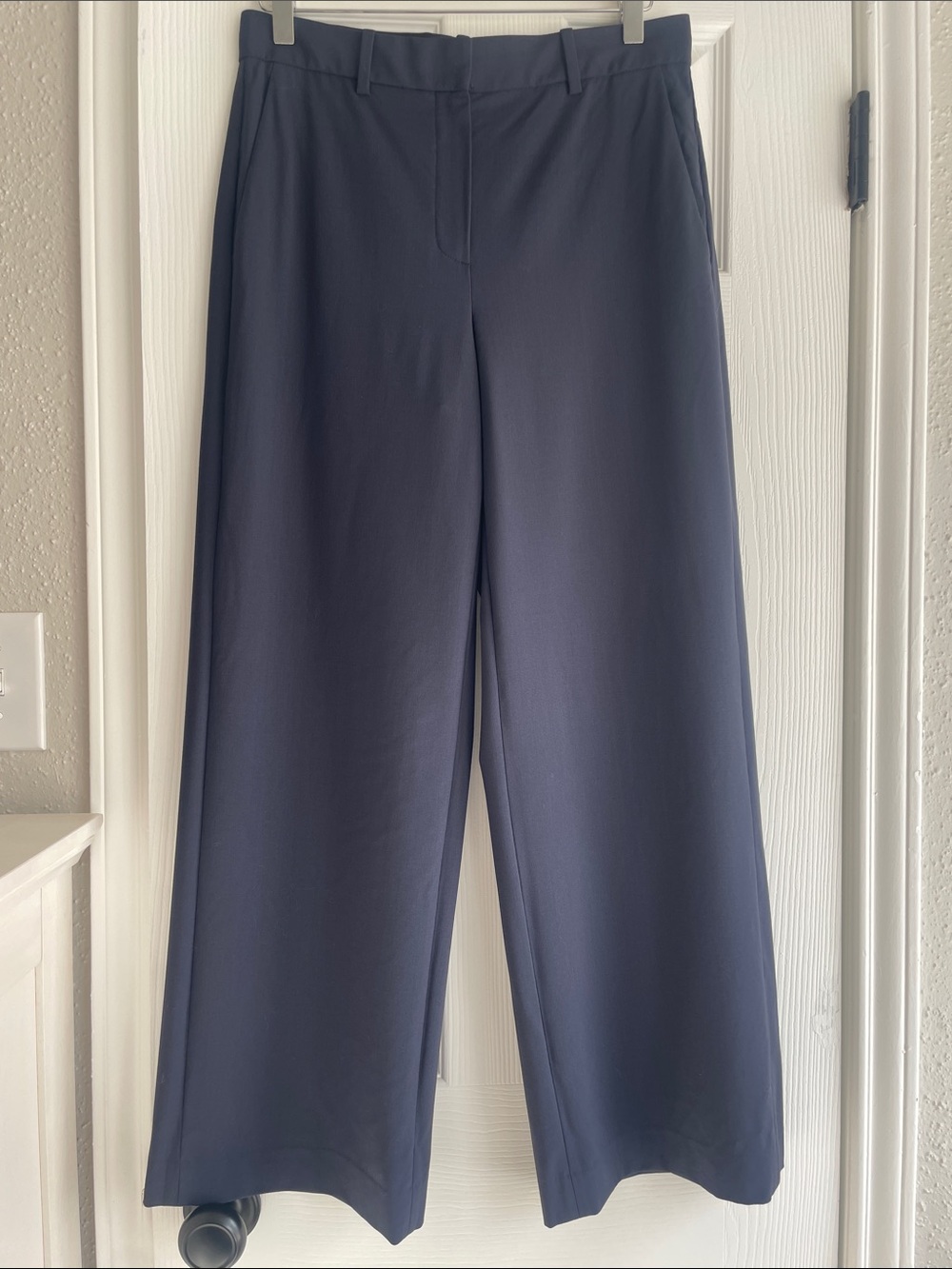 Theory Wide-Leg Pants in Navy